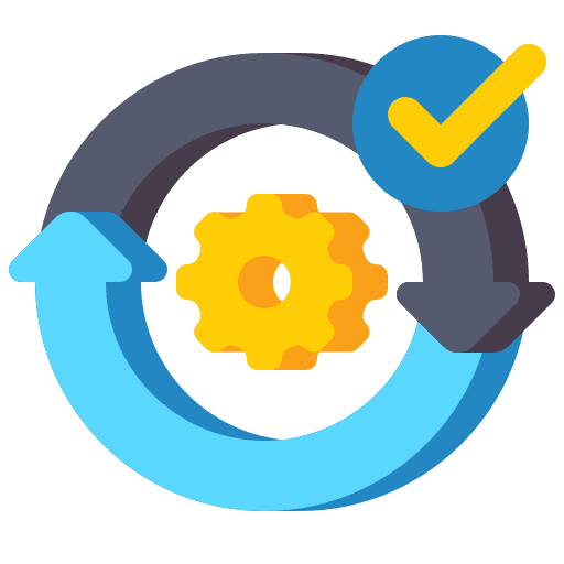 Automation configuration circular arrows gear icon
