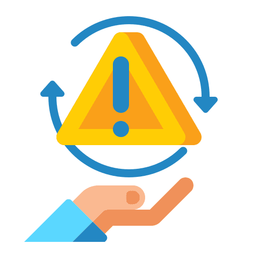 Incident alert danger triangle icon