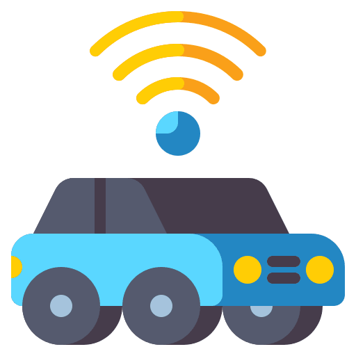 Driverless car transportation driverless car transport icon
