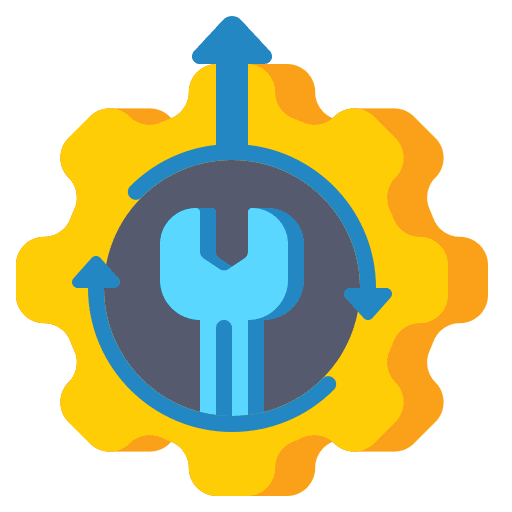 Automation gears management processing icon