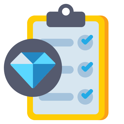 Checklist criteria compliance list icon