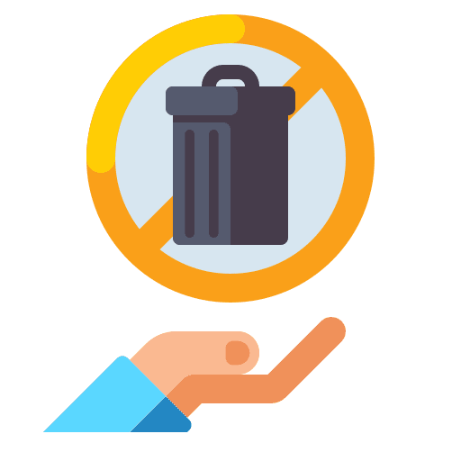 Rubbish delete garbage trash can icon