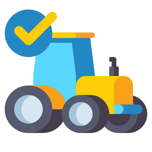 Tractor farm check vehicle icon