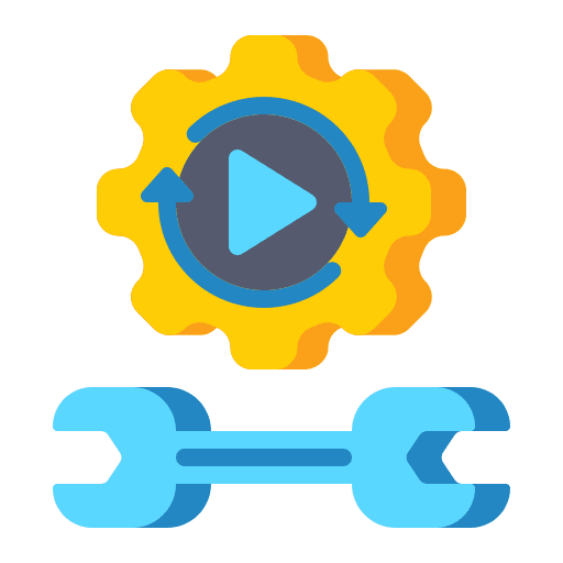 Automation wrench construction and tools engineering icon