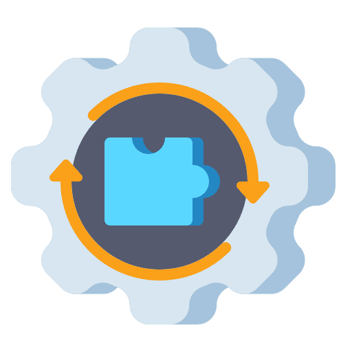 Solution gears problem solving gear icon