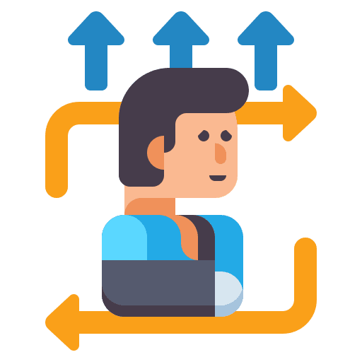 Broken arm improvement sick health icon