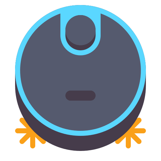 Vacuum cleaner furniture and household robot housekeeping icon