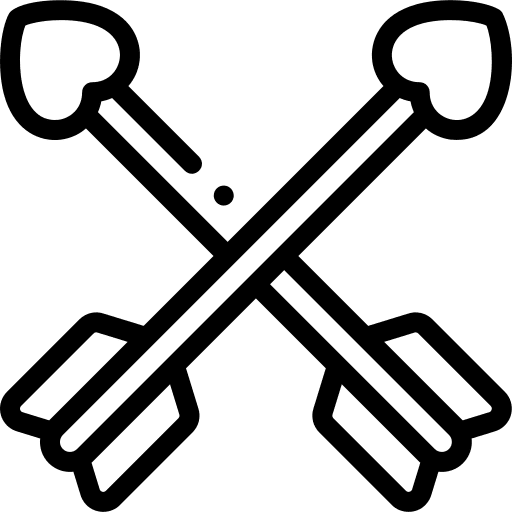 Arrows heart arrow love and romance icon