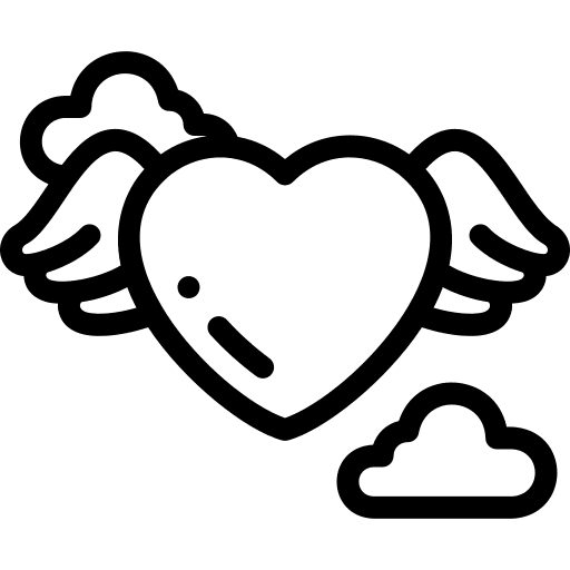 Love valentines day romantic wings icon