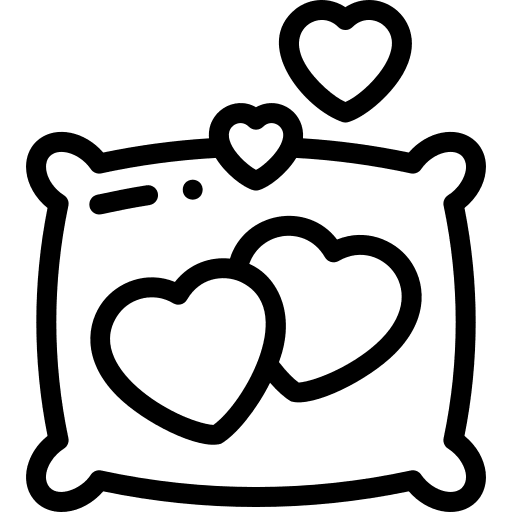 Pillow heart furniture and household adornment icon