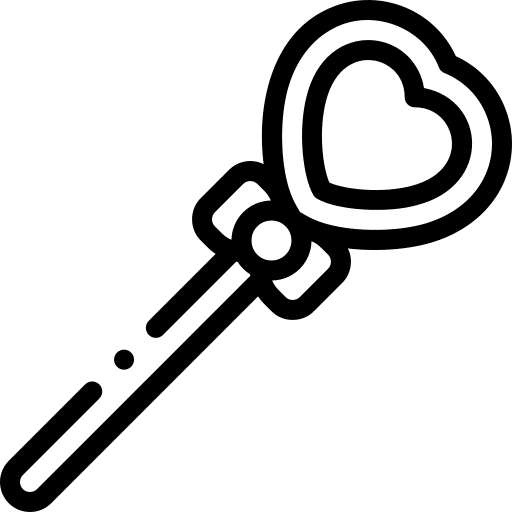 Candy stick valentines day snack icon