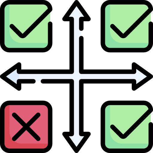 Checklist box cancel arrow icon