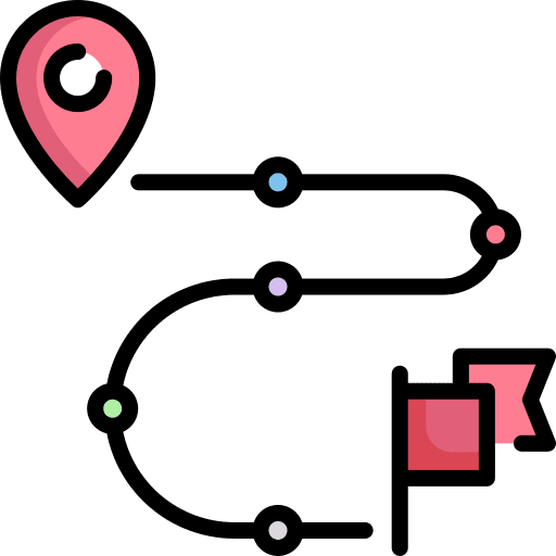 Pin direction customer journey pointer icon