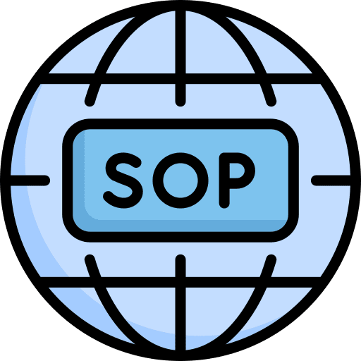 Sop business and finance business sop icon