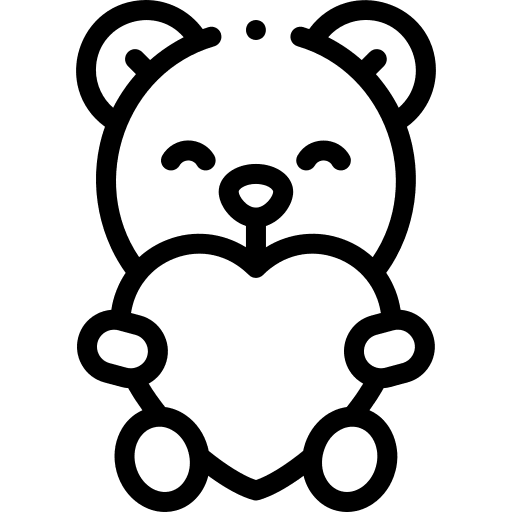 Teddy bear stuffed animal heart teddy bear icon