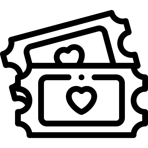 Tickets valentines day camera tickets icon