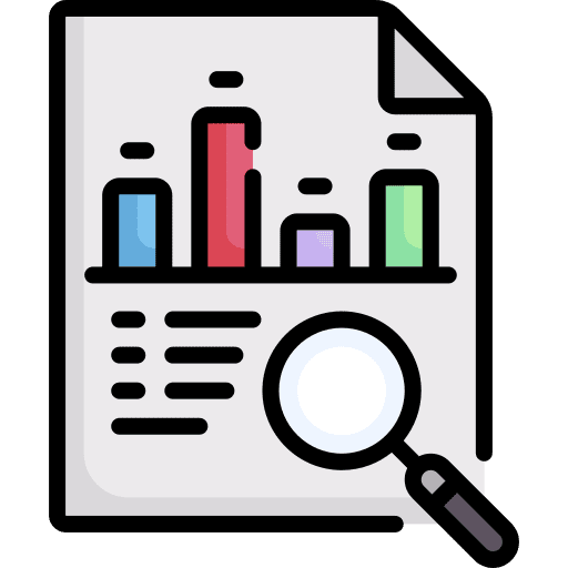 Chart line bars overview file icon