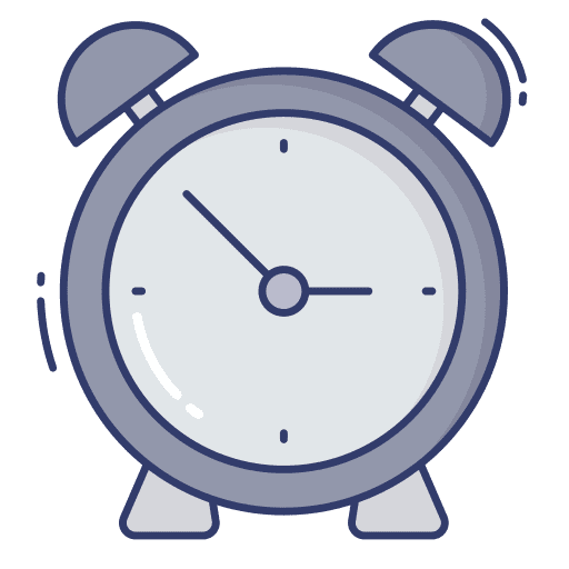 Alarm clock time and date alert hour icon