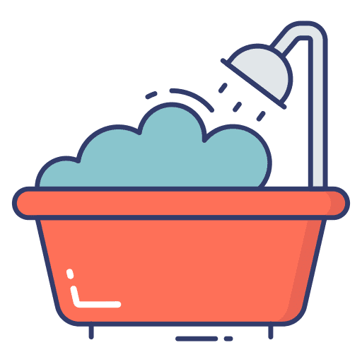 Bathtub shower bathtub wellness icon