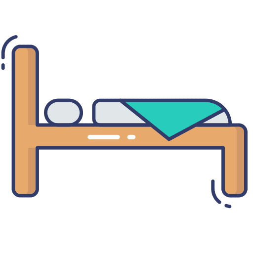 Bed bed sleep rest icon