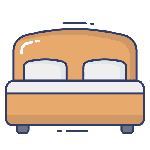 Bed queen size bed rest icon