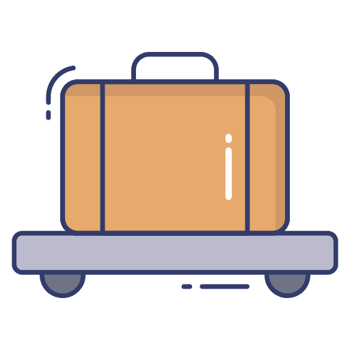 Luggage cart luggage cart briefcase baggage icon
