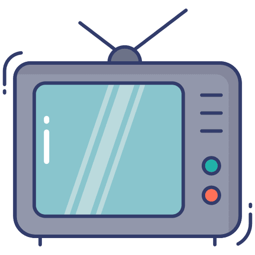 Tv screen antenna television icon