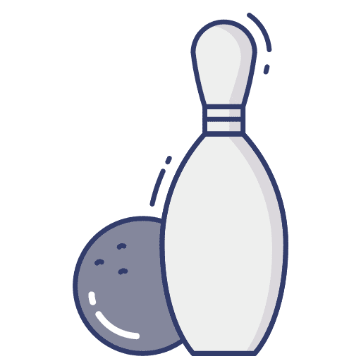 Bowling pin game leisure bowling pin icon