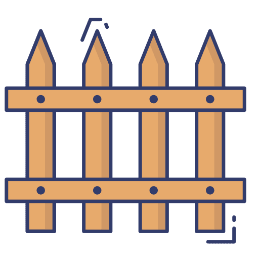 Fence wood holidays boundary icon