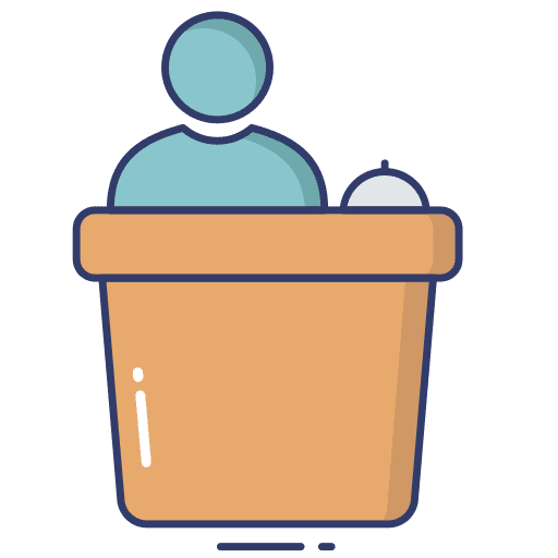 Reception avatar professions and jobs reception icon