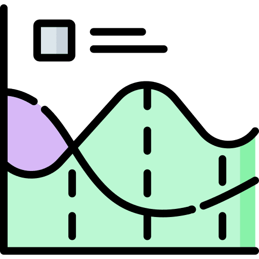 Line chart bar chart document growth chart icon