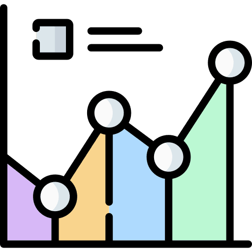 Line chart line graph file chart icon