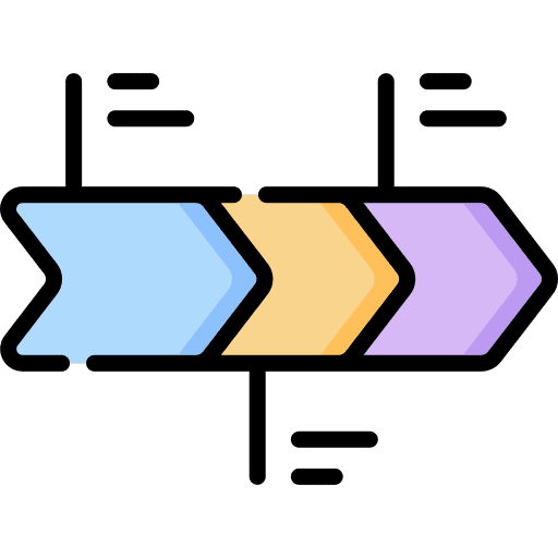 Timeline prioritize time business and finance icon