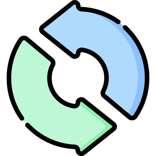 Circular arrows chart infographics arrow icon