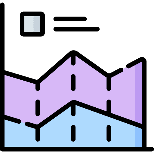 Line chart chart growth business icon