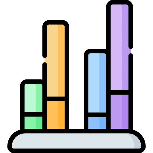 Bar chart business seo and web graph icon