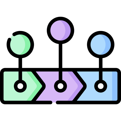 Timeline experience chronology workflow icon