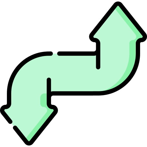 Arrow flow arrow business and finance icon