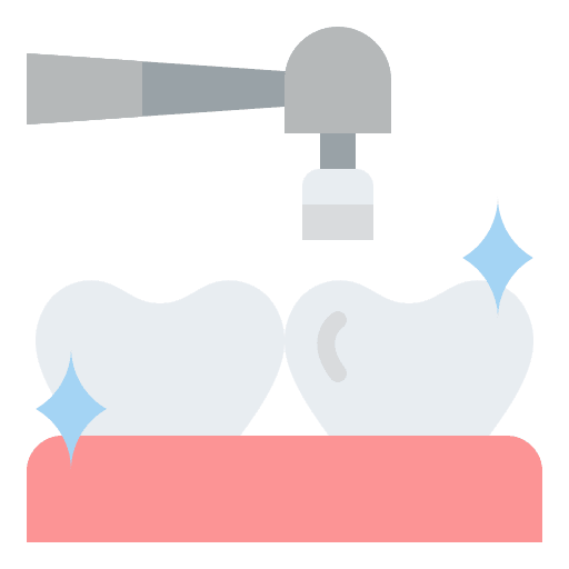 Dental cleaning cleaning teeth polishing icon