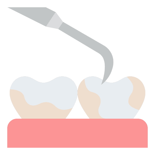 Scaling tooth scaling dental icon