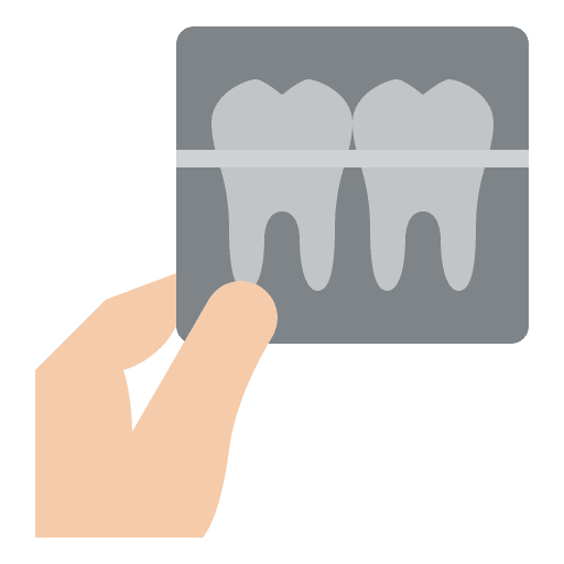 X ray dental dental record teeth icon