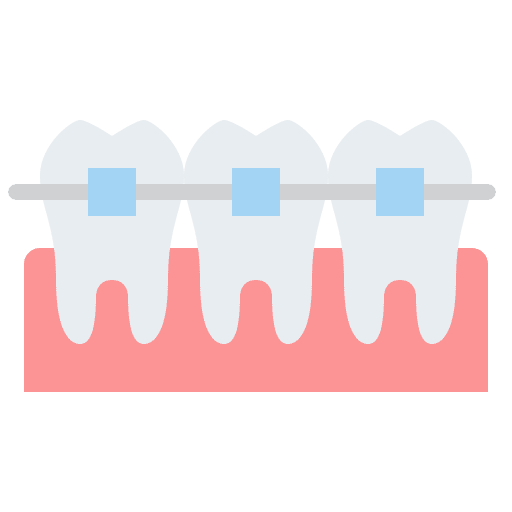 Braces teeth braces healthcare and medical icon