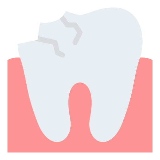 Dental caries dentist broken tooth dental icon