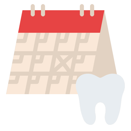 Dental schedule calendar dental schedule teeth icon