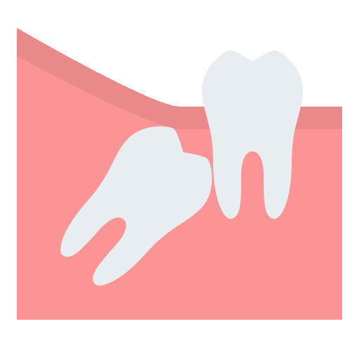 Wisdom tooth dental growing healthcare icon
