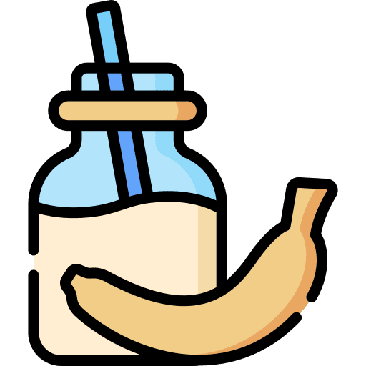 Banana smoothie cup milkshake banana smoothie icon