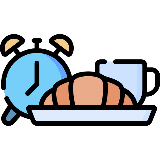 Breakfast bakery food and restaurant coffee icon