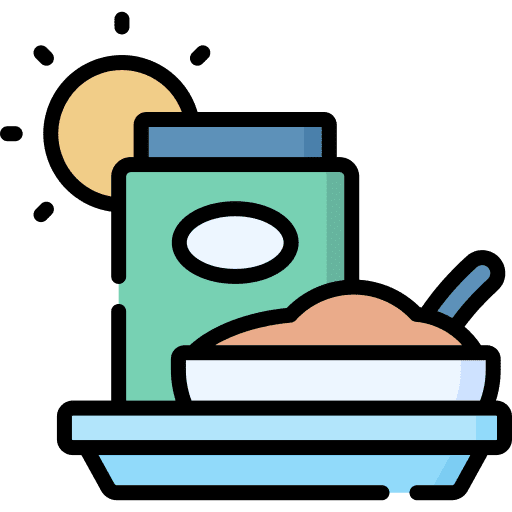 Breakfast cereals meal food package icon