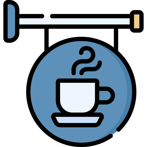 Cafe coffee shop hanger cafe icon
