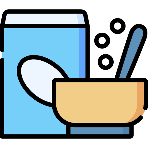 Cereals bowl food package cereals icon
